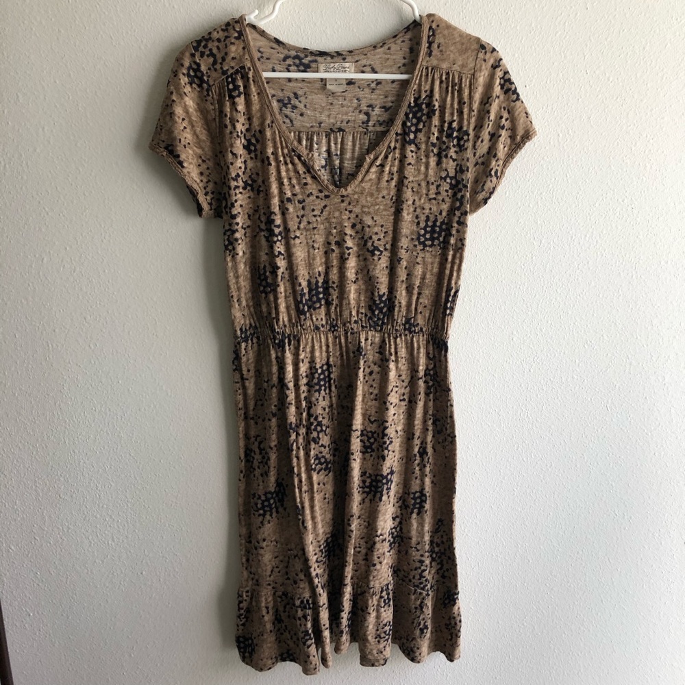 Lucky Brand Short Sleeve Dress with Abstract Print